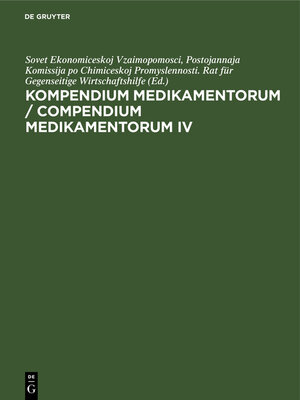 cover image of Kompendium medikamentorum / Compendium medikamentorum. IV.